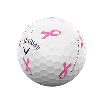 Pink Ribben Chrome Soft Turvis Golf Ball