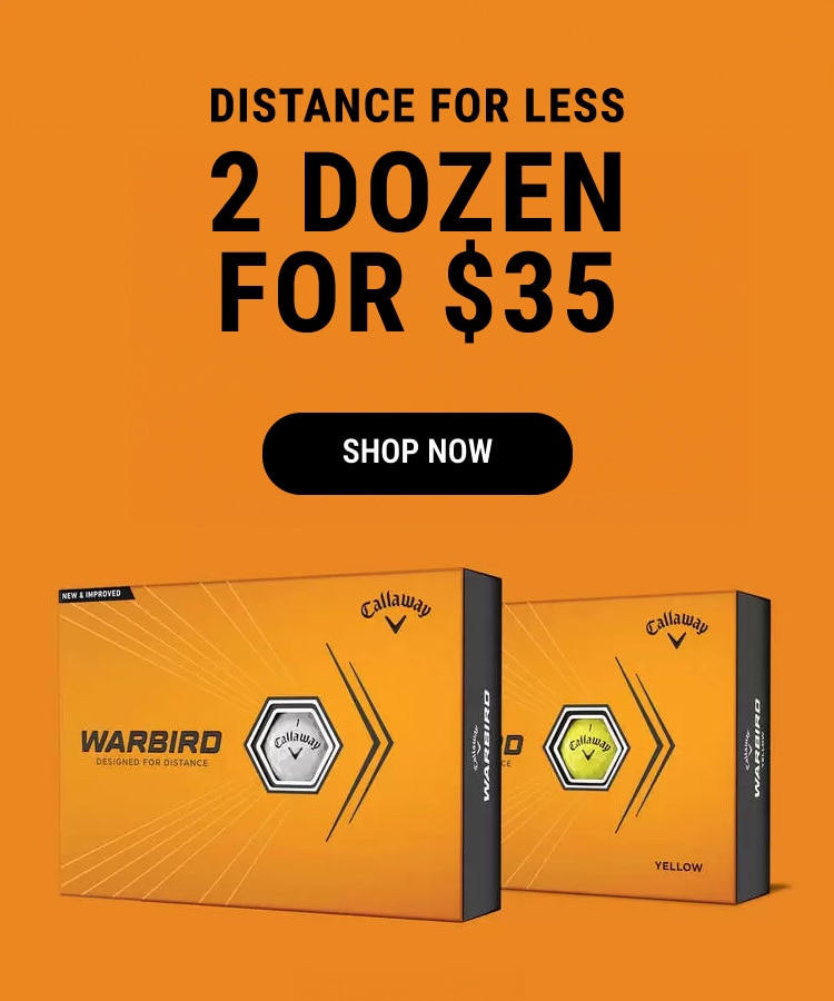 Distance For Less | 2 Dozen Warbird Balls For $35 | Shop Now