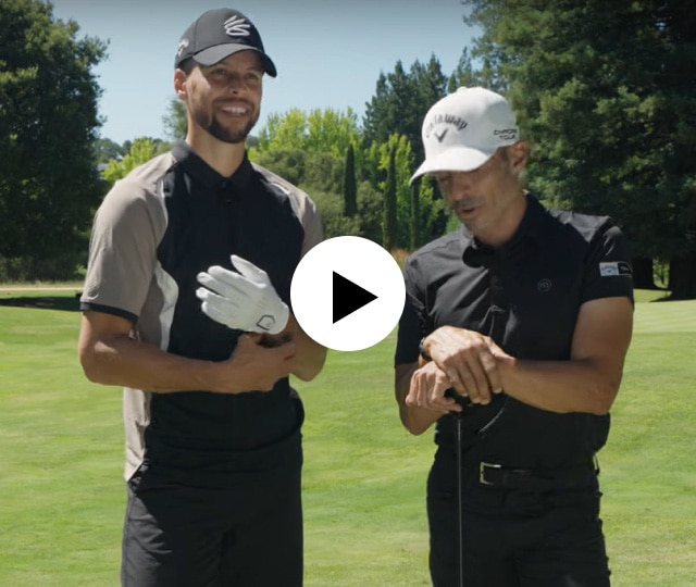 Steph Curry and Johnny Wunder holding Elyte Driver