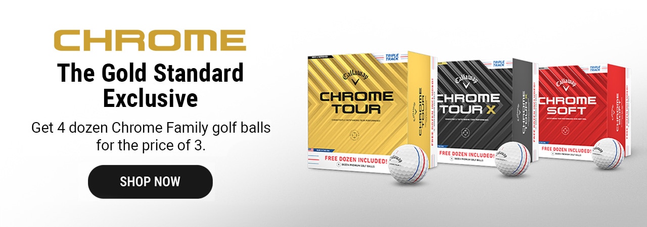 The Gold Standard Exclusive | Get 4 dozen Chrome Family Golf Balls for the price of 3. | Shop Now