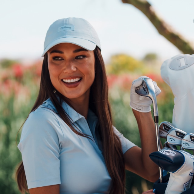 Woman holding Callaway Club