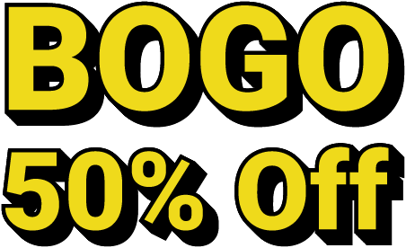 bogo fifty percent off