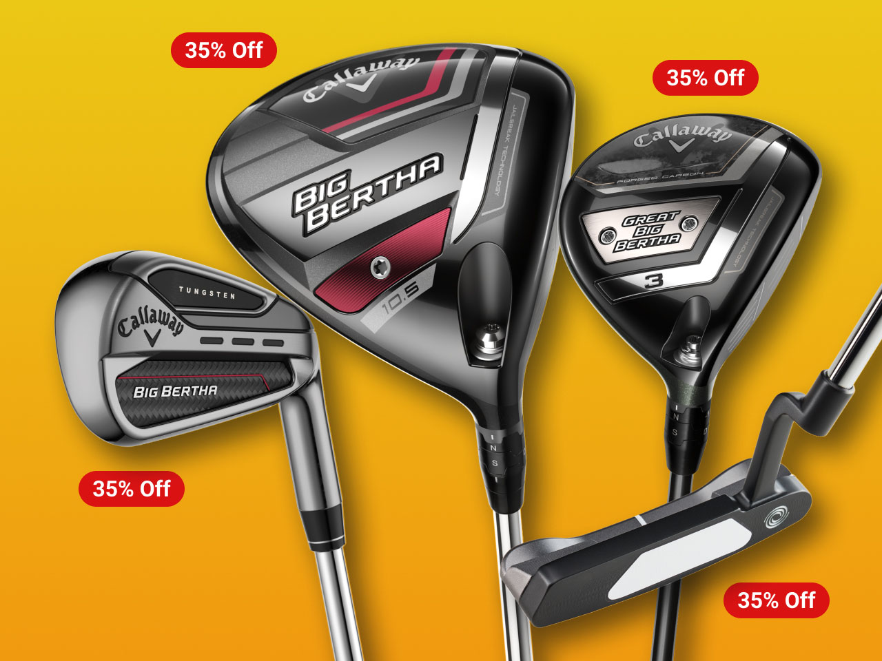 golf clubs thirty five percent off