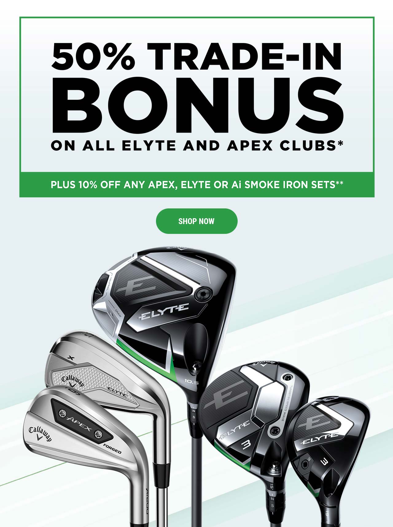 Elyte and Apex Irons